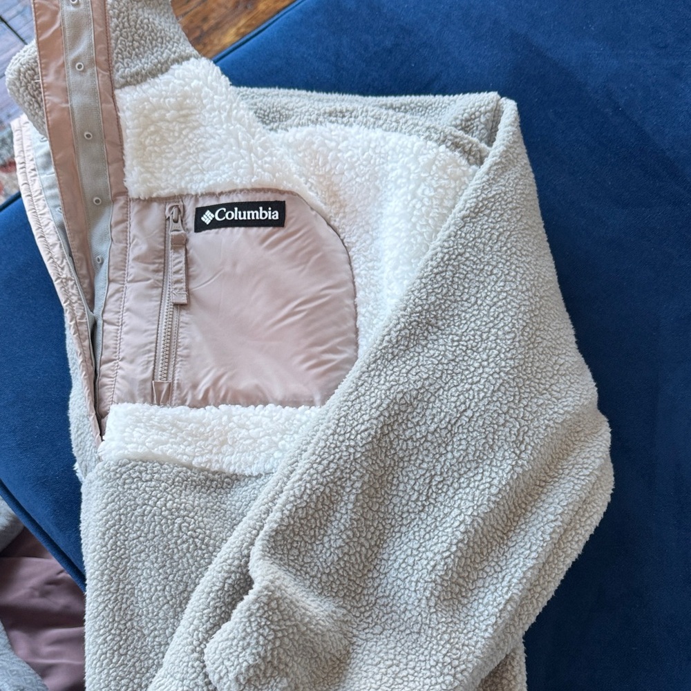 Columbia Beige and Cream Sherpa Hoodie